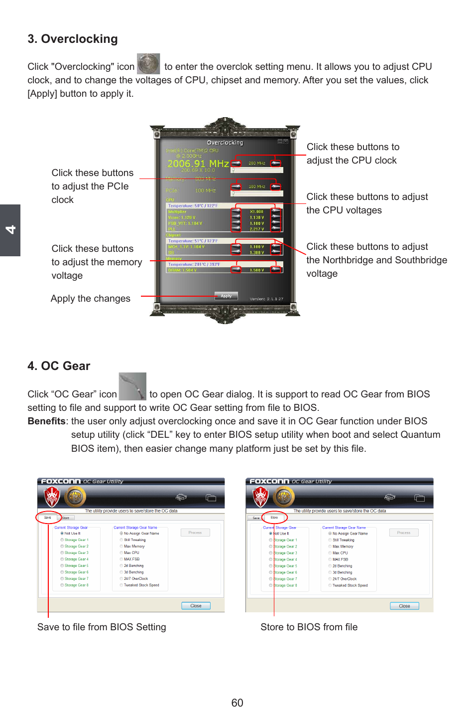 Overclocking, Oc gear | Foxconn FlamingBlade User Manual | Page 67 / 122