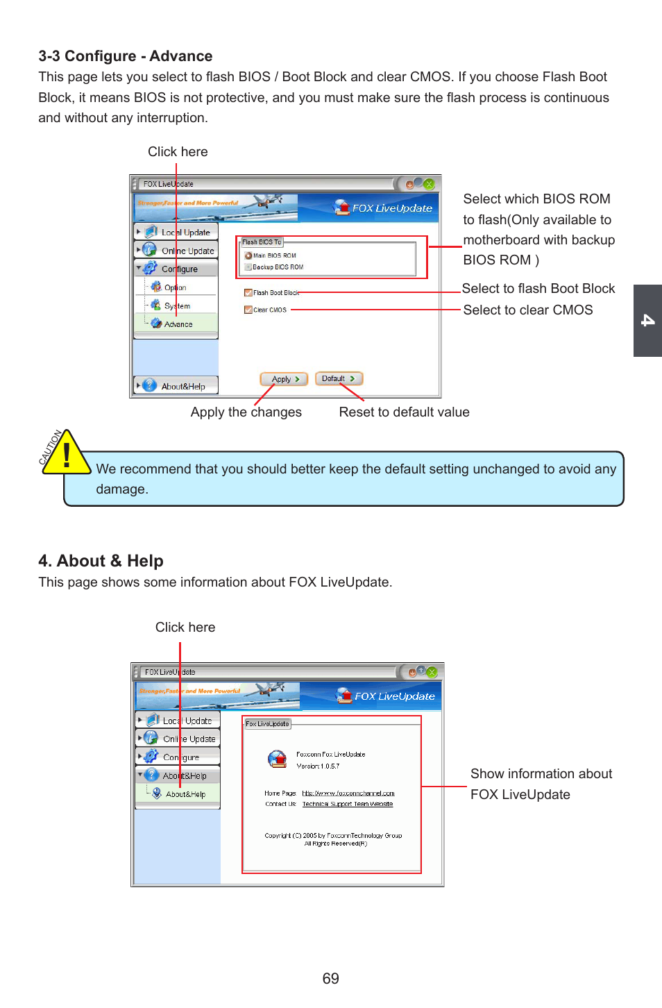 About & help | Foxconn FlamingBlade User Manual | Page 76 / 122