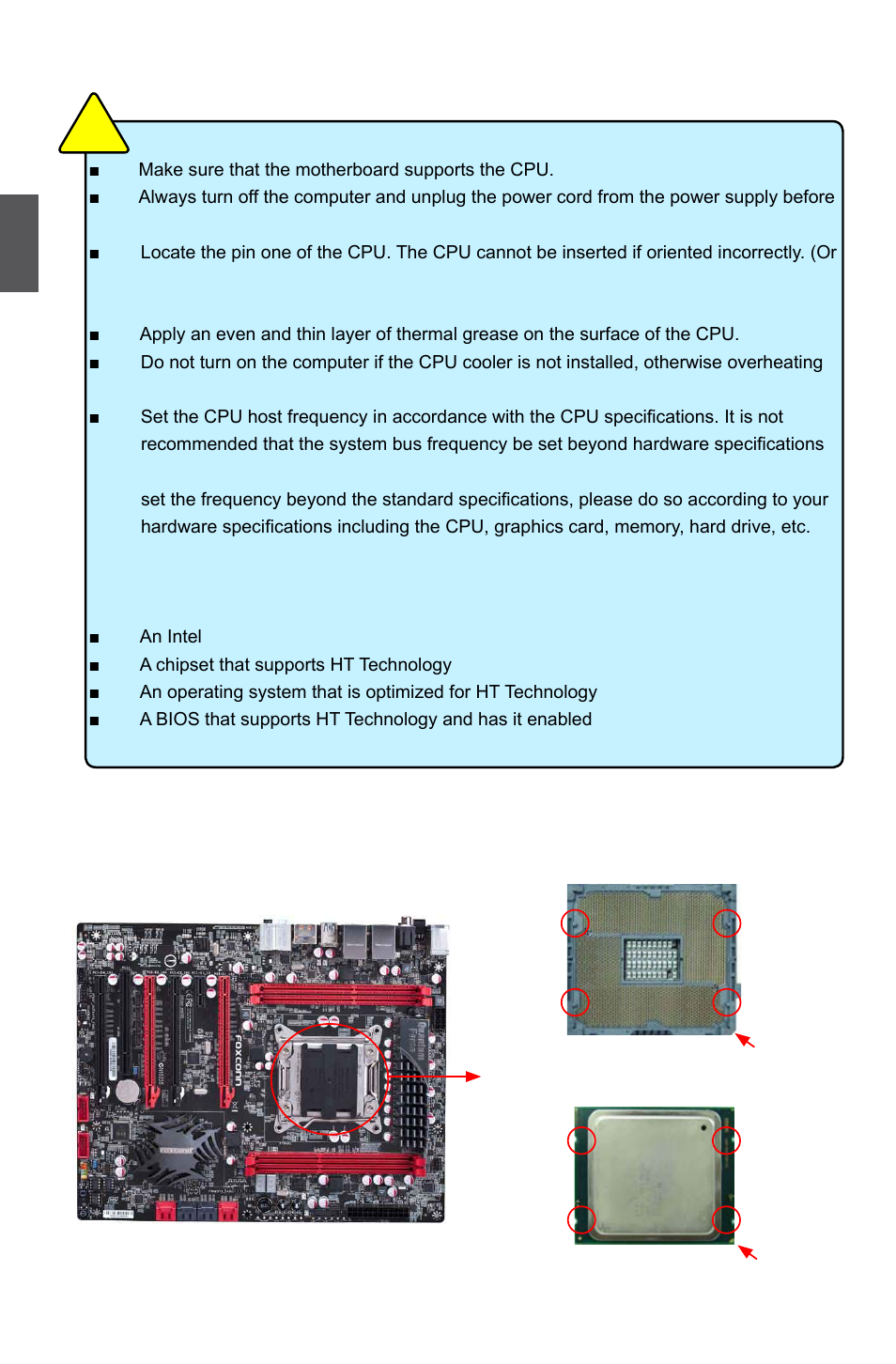 1 install the cpu and cpu cooler, Install the cpu | Foxconn Quantumian1 User Manual | Page 15 / 112