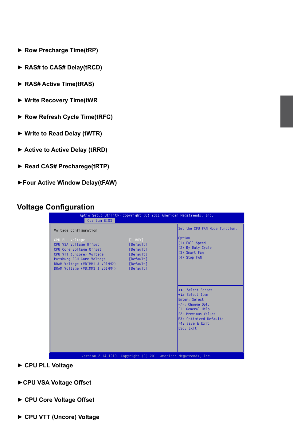 Voltage configuration | Foxconn Quantumian1 User Manual | Page 44 / 112