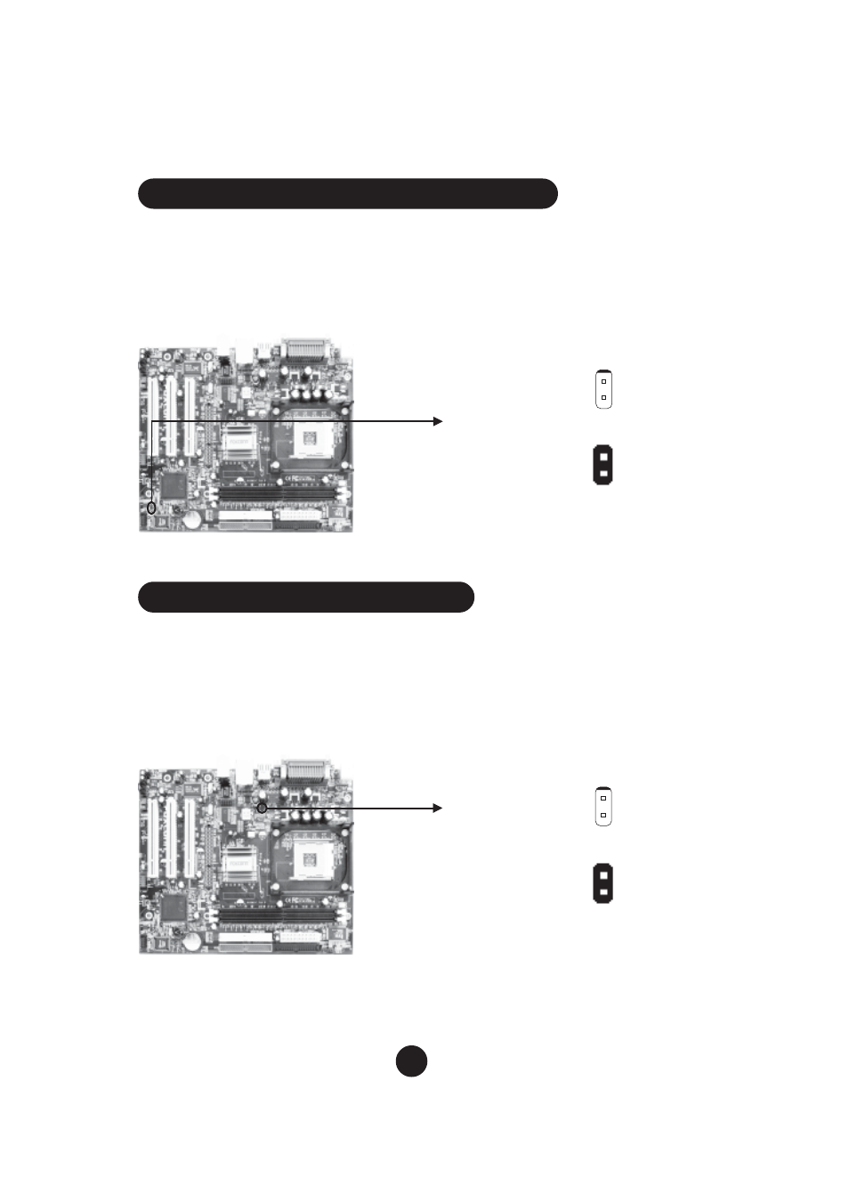 Cpu selection jumper: jp2, Bios-protection jumper: bios_wp | Foxconn 845GV4MR-ES User Manual | Page 4 / 10