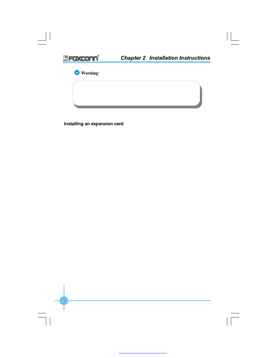 Chapter 2 installation instructions | Foxconn 865A05-G-6ELS User Manual | Page 26 / 88
