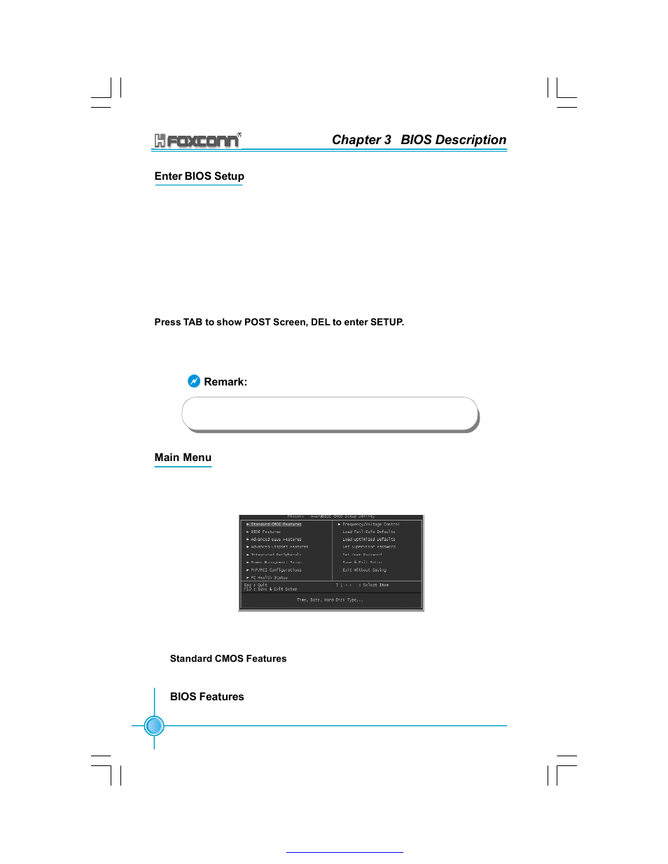 Chapter 3 bios description | Foxconn 865A05-G-6ELS User Manual | Page 30 / 88