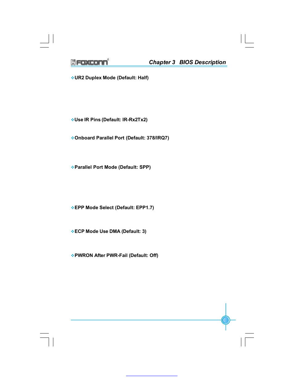 Chapter 3 bios description | Foxconn 865A05-G-6ELS User Manual | Page 45 / 88