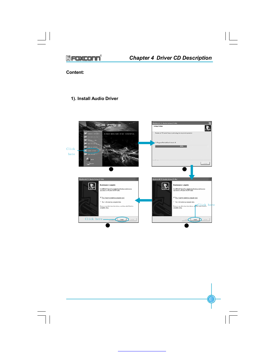 Chapter 4 driver cd description | Foxconn 865A05-G-6ELS User Manual | Page 61 / 88