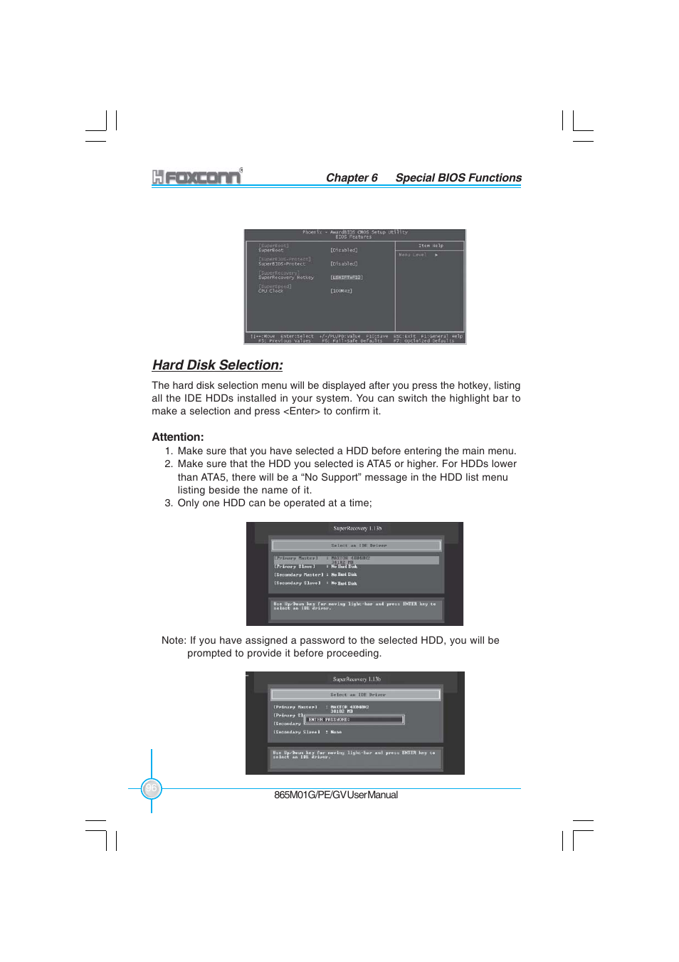 Hard disk selection | Foxconn 865M01-G-6ELS User Manual | Page 104 / 111