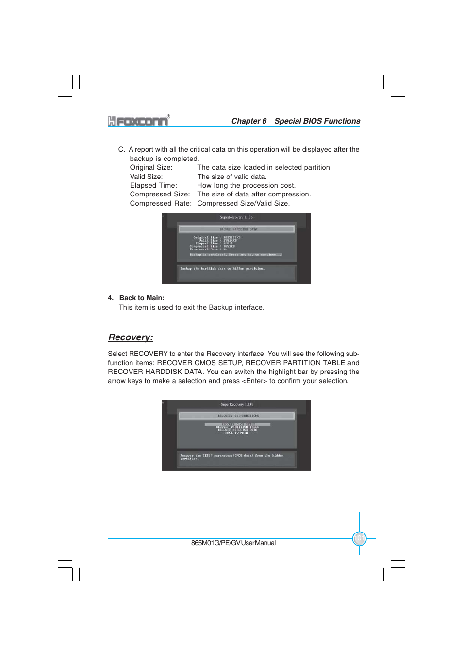 Recovery | Foxconn 865M01-G-6ELS User Manual | Page 109 / 111