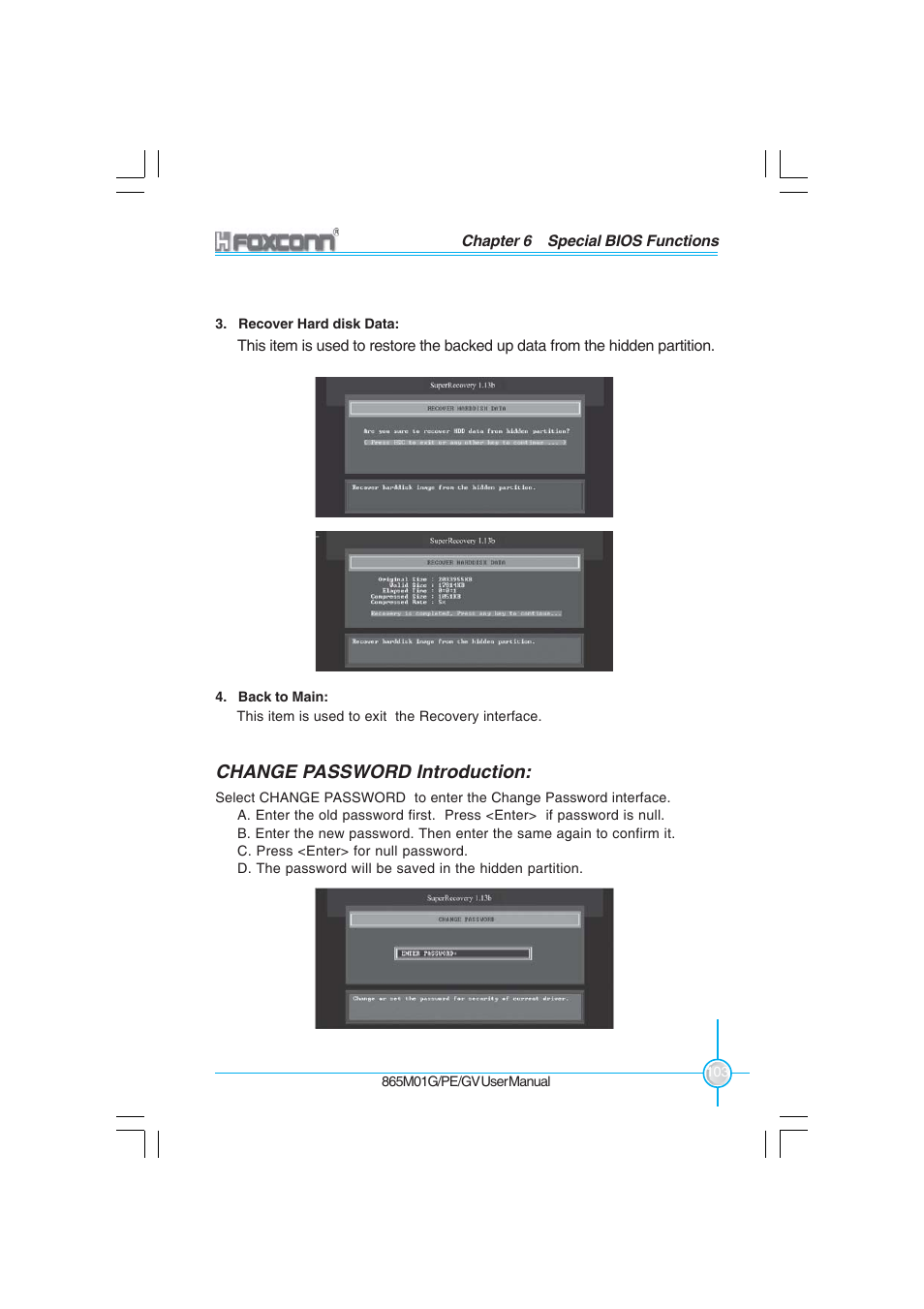Change password introduction | Foxconn 865M01-G-6ELS User Manual | Page 111 / 111