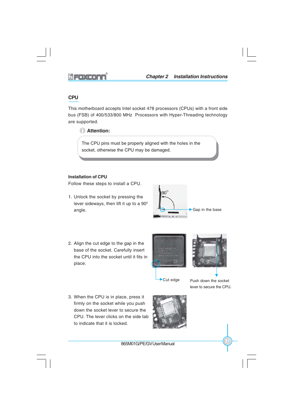 Foxconn 865M01-G-6ELS User Manual | Page 19 / 111