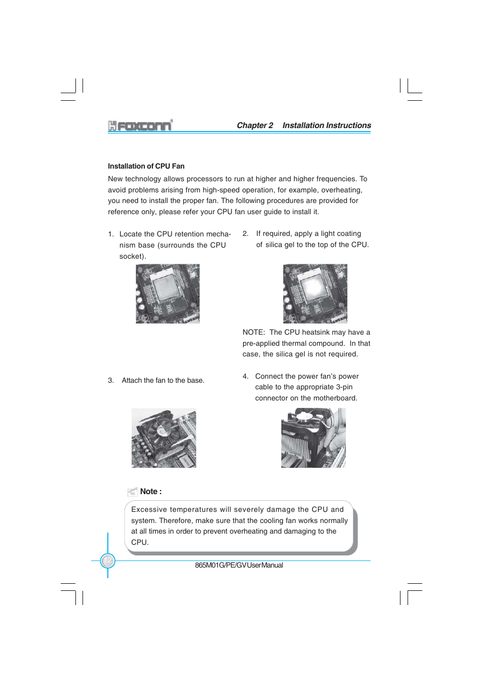 Foxconn 865M01-G-6ELS User Manual | Page 20 / 111