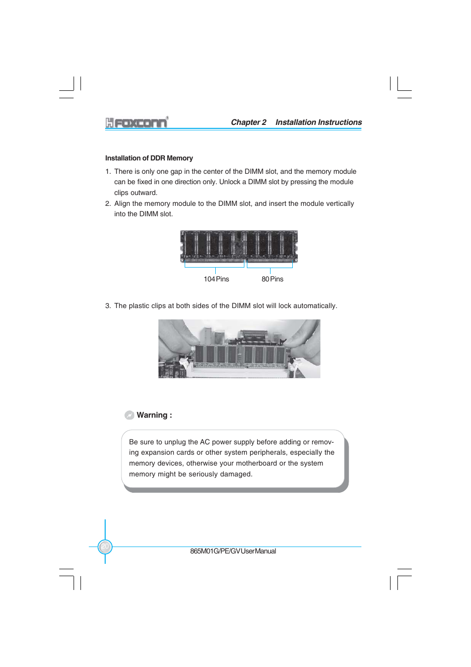 Foxconn 865M01-G-6ELS User Manual | Page 28 / 111