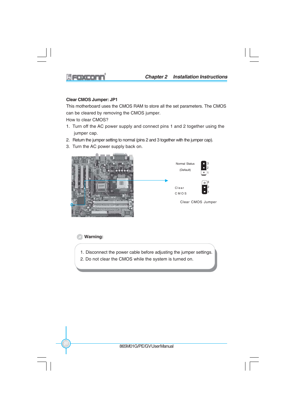 Chapter 2 installation instructions | Foxconn 865M01-G-6ELS User Manual | Page 46 / 111