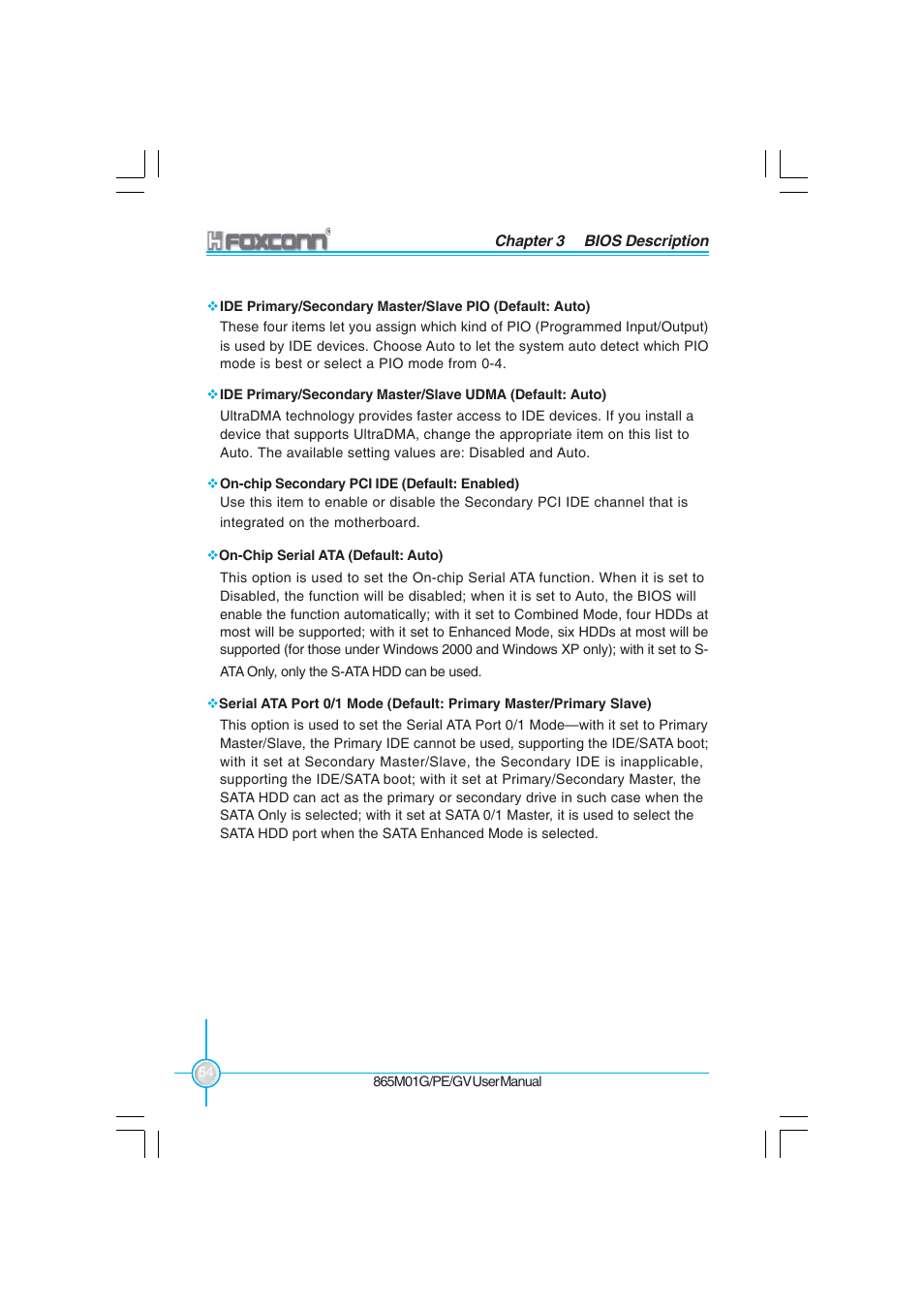 Foxconn 865M01-G-6ELS User Manual | Page 62 / 111