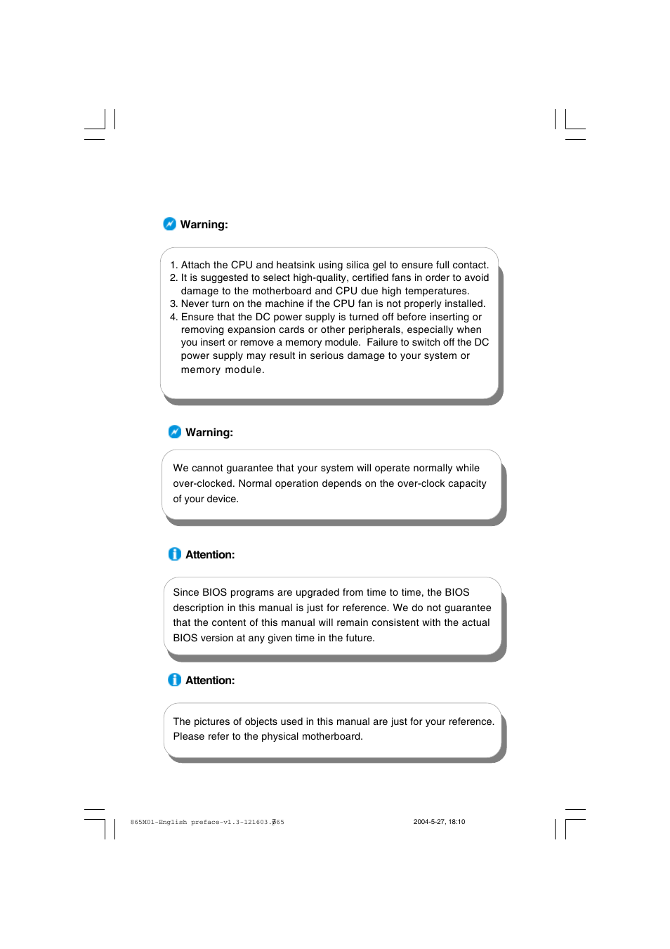 Foxconn 865M01-G-6ELS User Manual | Page 7 / 111