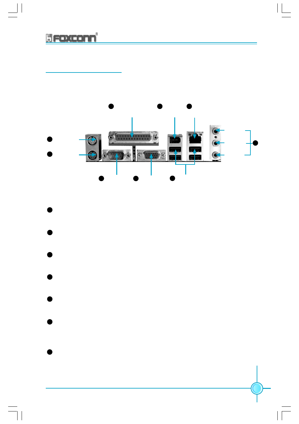 Chapter 2 installation instructions, Rear panel connectors | Foxconn 865M06-G-6EKS User Manual | Page 29 / 119
