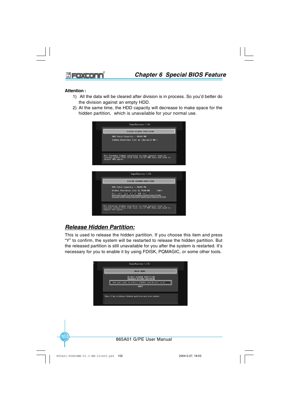 Foxconn 865A01-PE-6EKRS User Manual | Page 110 / 124