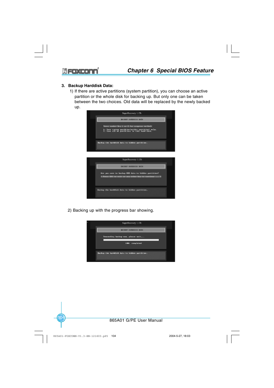 Chapter 6 special bios feature | Foxconn 865A01-PE-6EKRS User Manual | Page 112 / 124