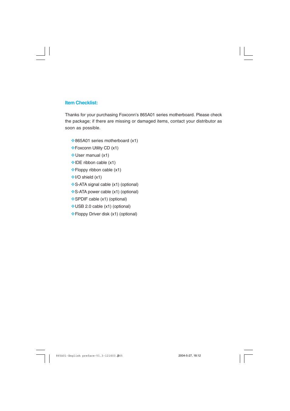 Foxconn 865A01-PE-6EKRS User Manual | Page 2 / 124