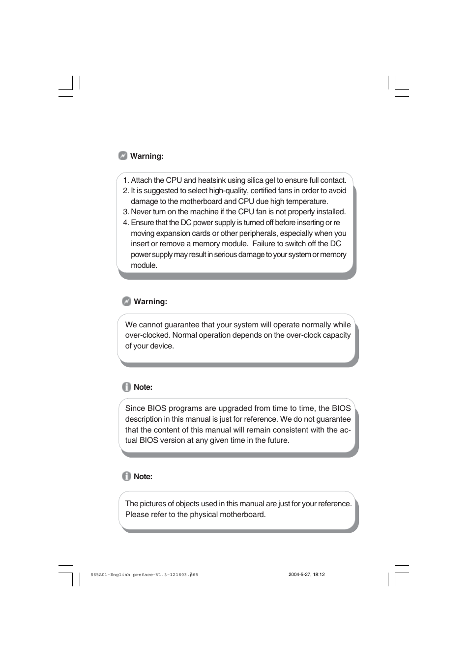 Foxconn 865A01-PE-6EKRS User Manual | Page 7 / 124