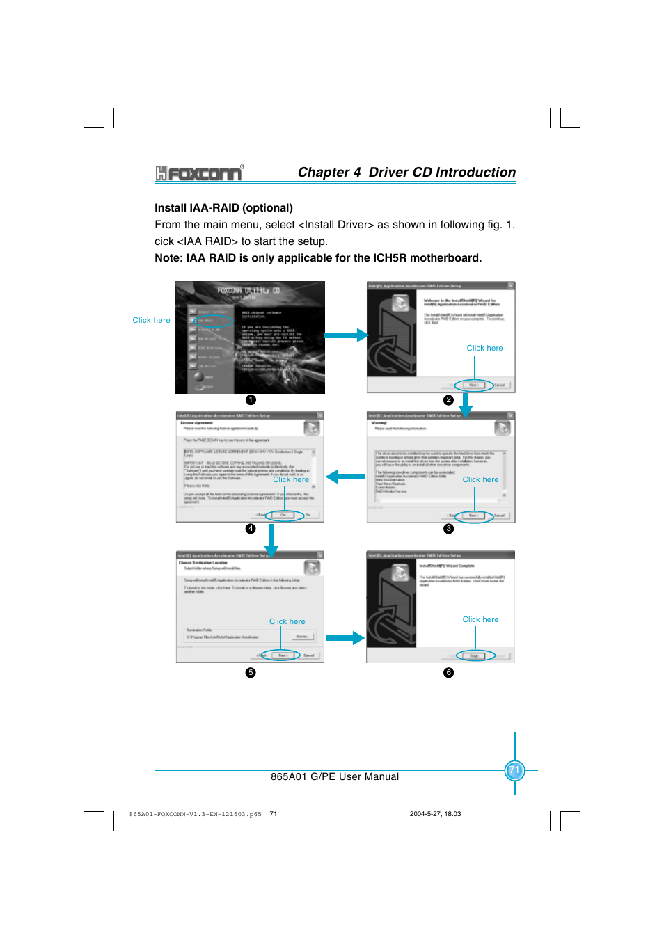 Chapter 4 driver cd introduction | Foxconn 865A01-PE-6EKRS User Manual | Page 79 / 124