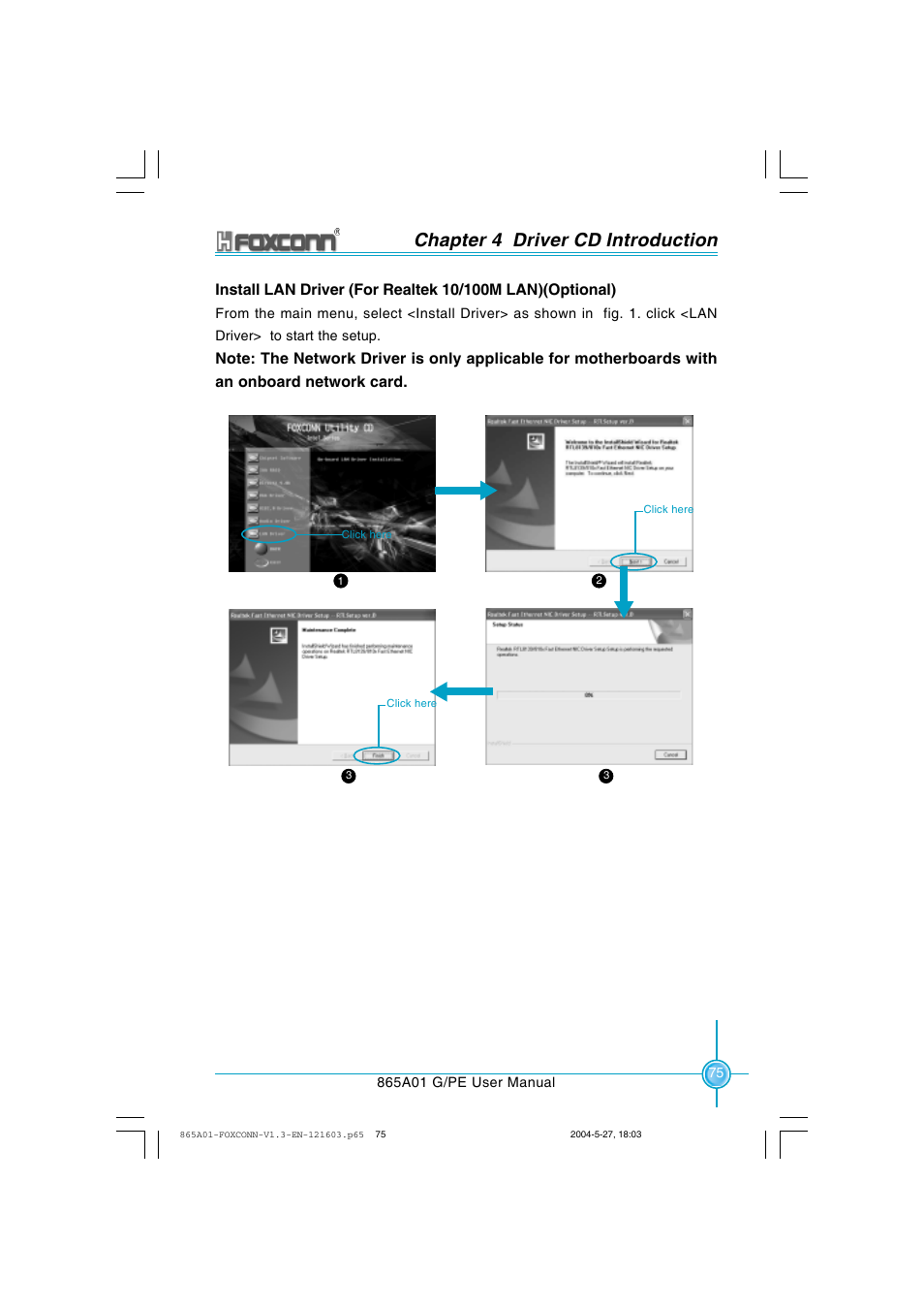 Chapter 4 driver cd introduction | Foxconn 865A01-PE-6EKRS User Manual | Page 83 / 124