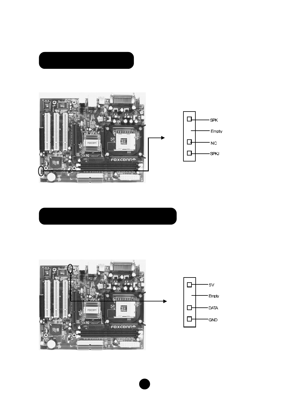 Speaker connector, Spdif out connector (optional) | Foxconn 648FX4MR-ES User Manual | Page 7 / 10