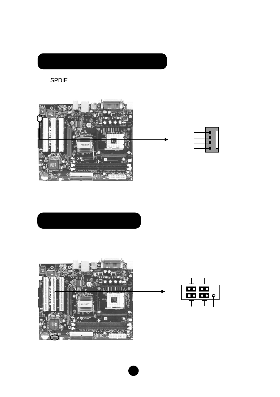 Spdif out connector (optional), Front panel connector | Foxconn 6514MR-ES User Manual | Page 8 / 10