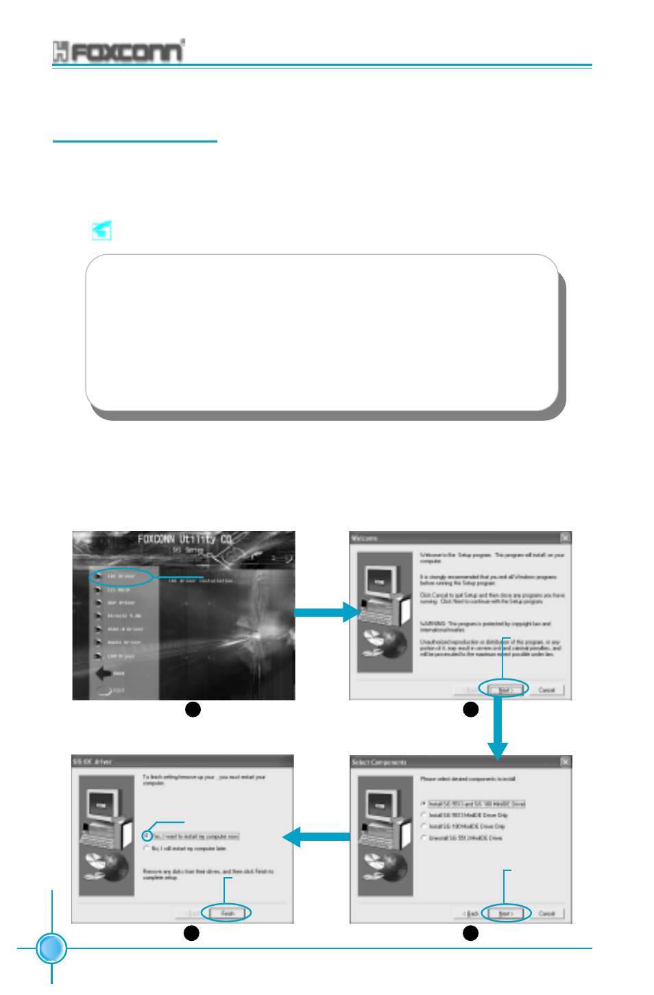 Chapter 4 driver cd introduction, Start to install divers | Foxconn 655A01-FX-6LRS User Manual | Page 70 / 106