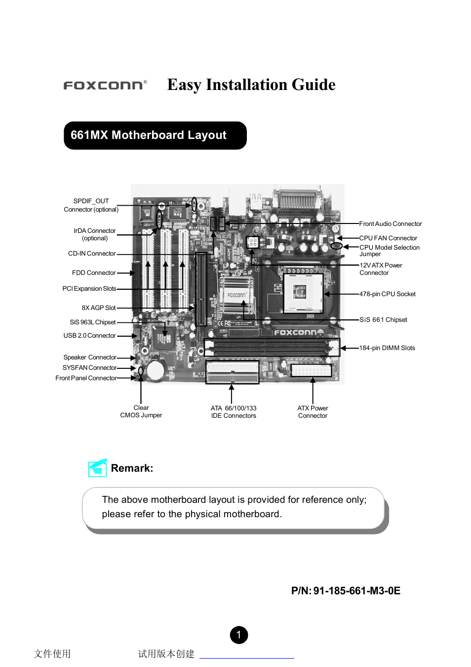 Foxconn 661MX User Manual | 10 pages