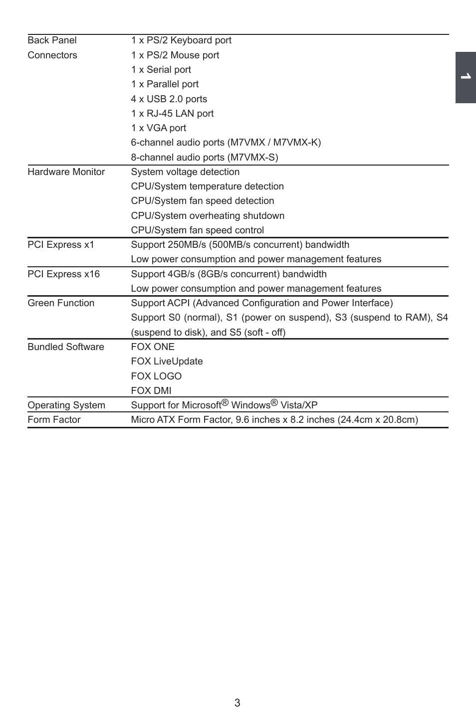 Foxconn M7VMX Series User Manual | Page 10 / 107