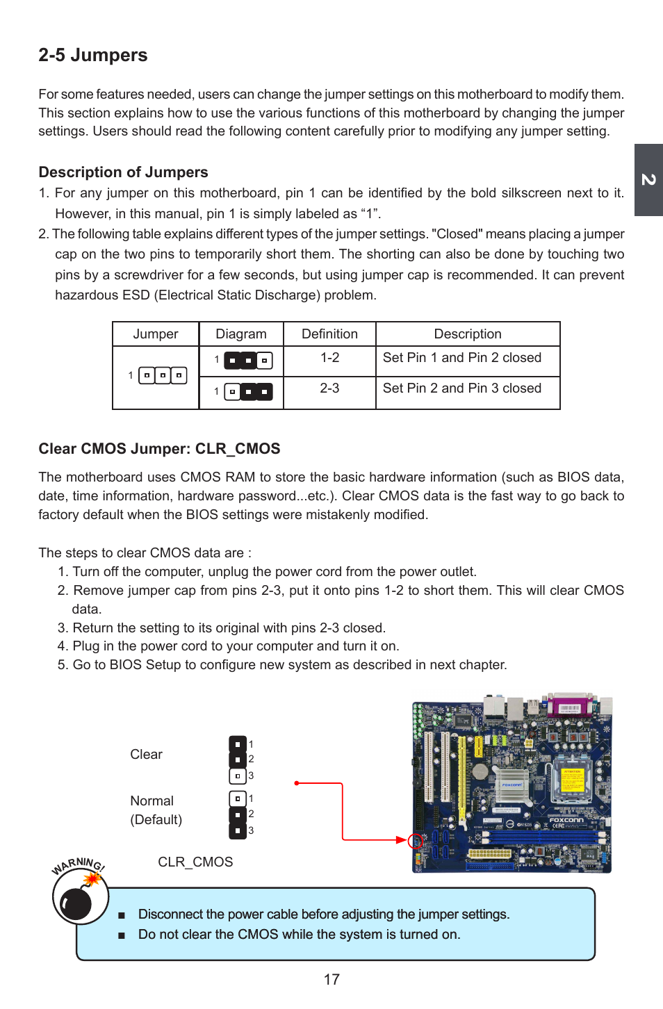5 jumpers | Foxconn M7VMX Series User Manual | Page 24 / 107
