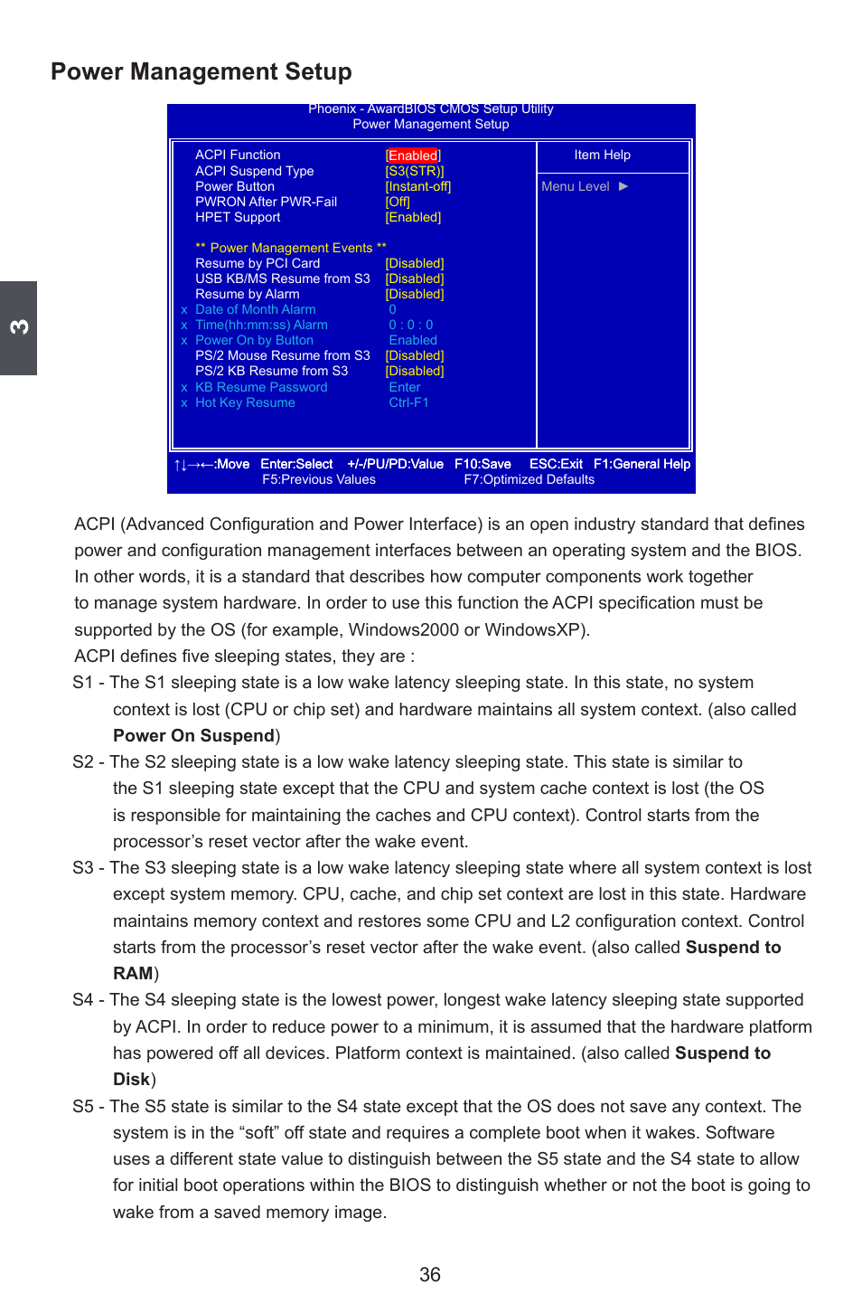 Power management setup | Foxconn M7VMX Series User Manual | Page 43 / 107