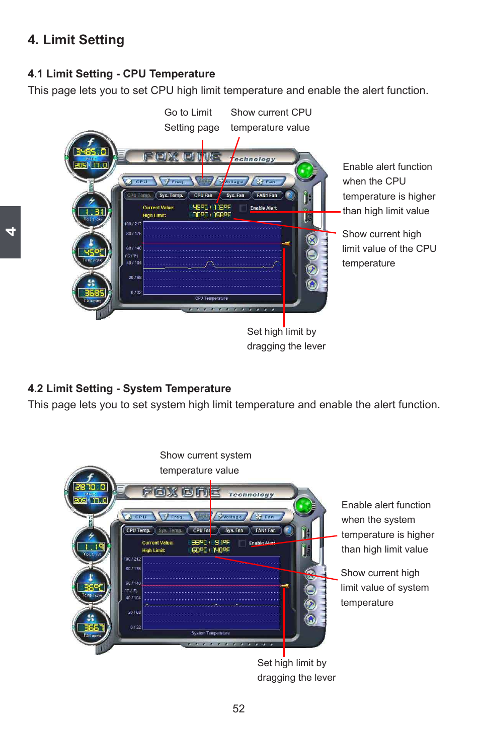 Limit setting | Foxconn M7VMX Series User Manual | Page 59 / 107