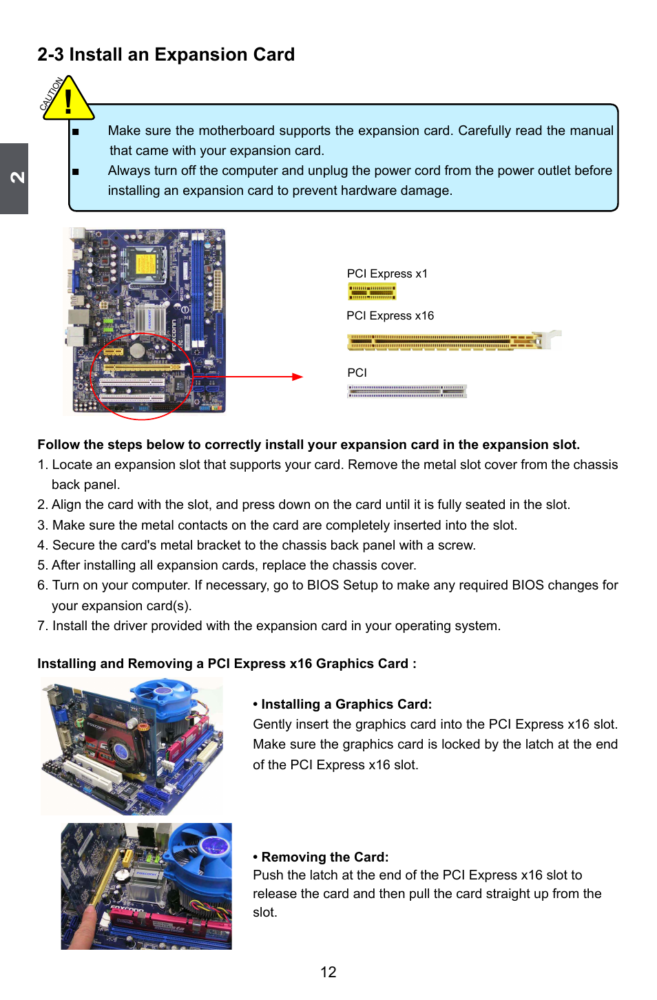 3 install an expansion card | Foxconn M7PMX Series User Manual | Page 19 / 108