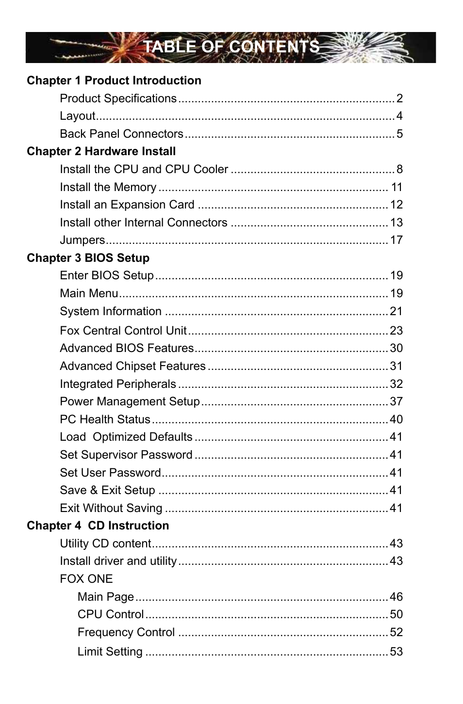 Foxconn M7PMX Series User Manual | Page 6 / 108