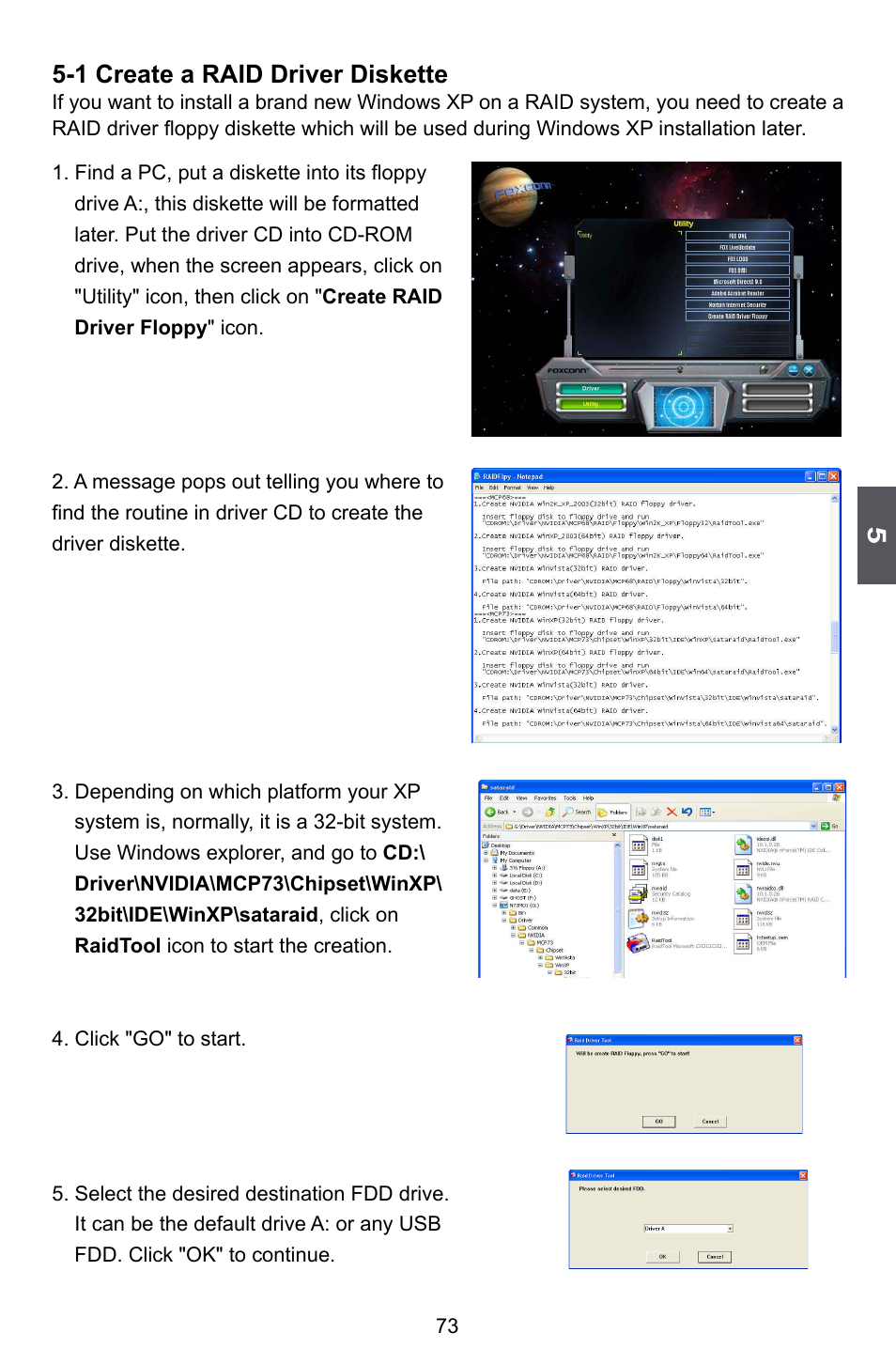 1 create a raid driver diskette | Foxconn M7PMX Series User Manual | Page 80 / 108