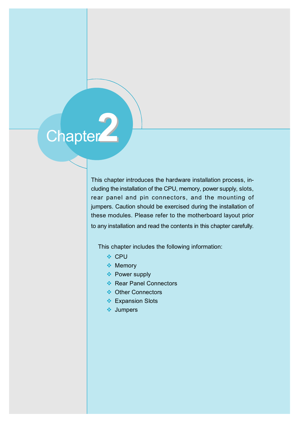 Chapter | Foxconn 865G7AF-8EKS User Manual | Page 12 / 51