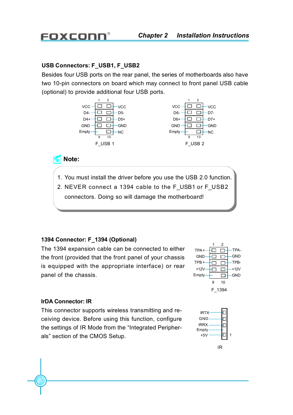 Chapter 2 installation instructions | Foxconn 865G7AF-8EKS User Manual | Page 26 / 51