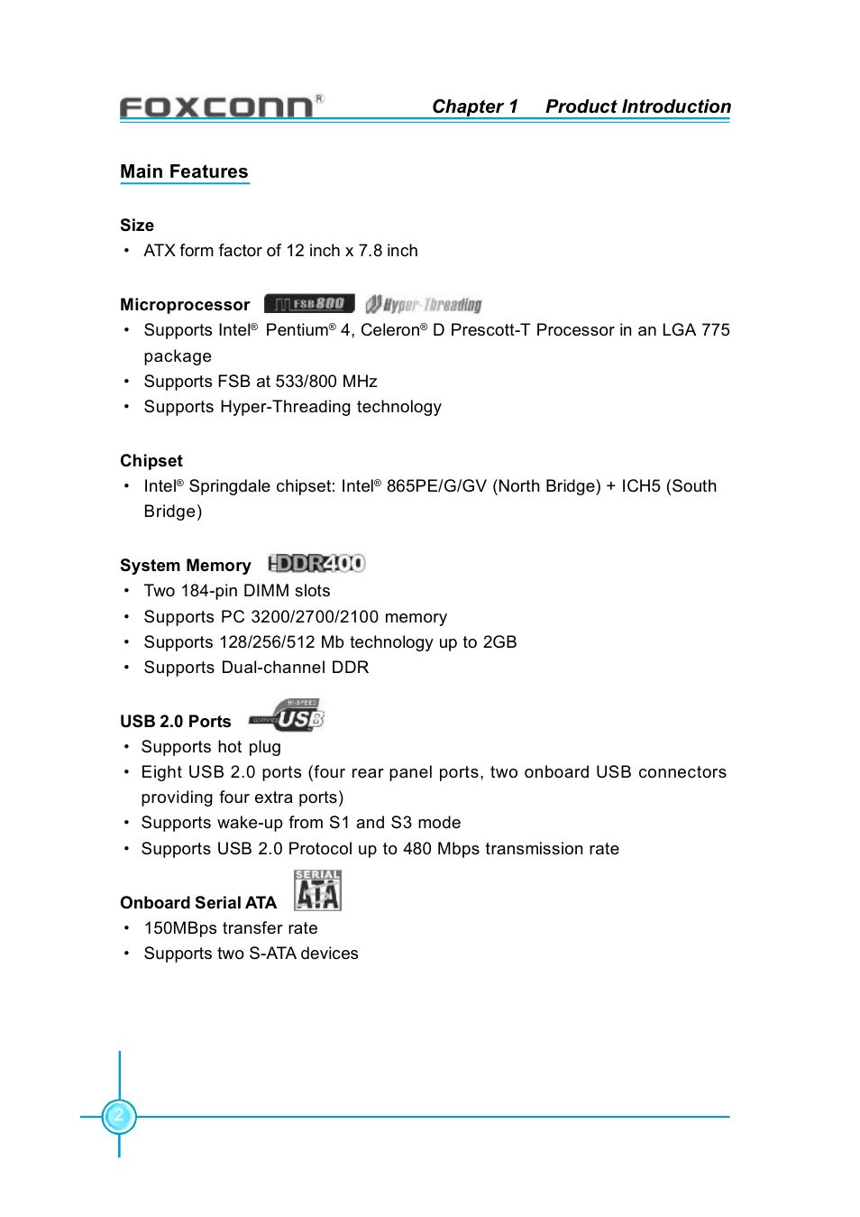 Foxconn 865G7AF-8EKS User Manual | Page 8 / 51