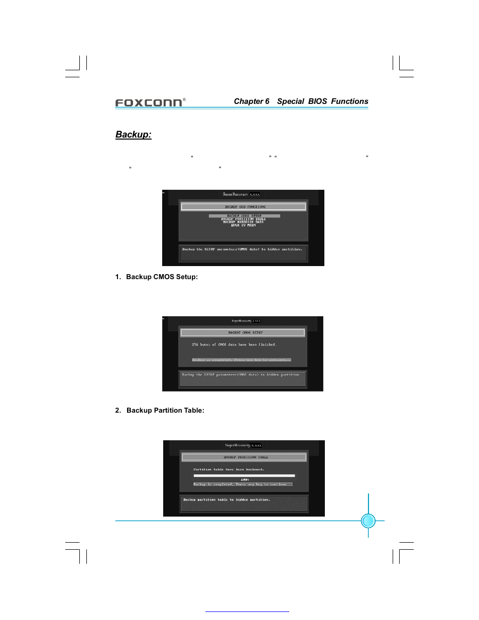 Backup | Foxconn 915P7AD-8EKRS User Manual | Page 102 / 110