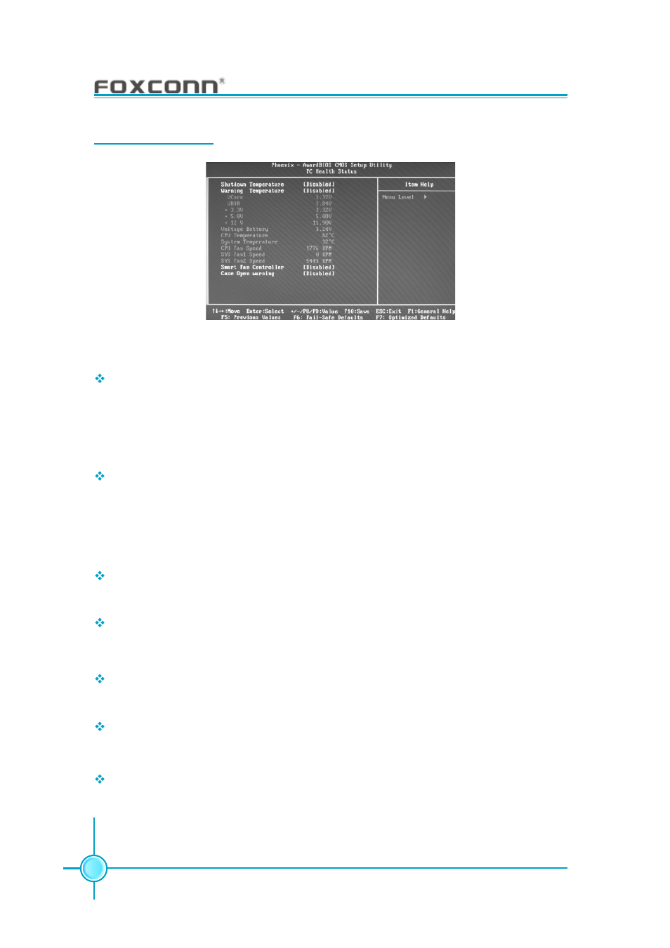 Chapter 3 bios description, Pc health status | Foxconn 925XE7AA-8EKRS2 User Manual | Page 66 / 104