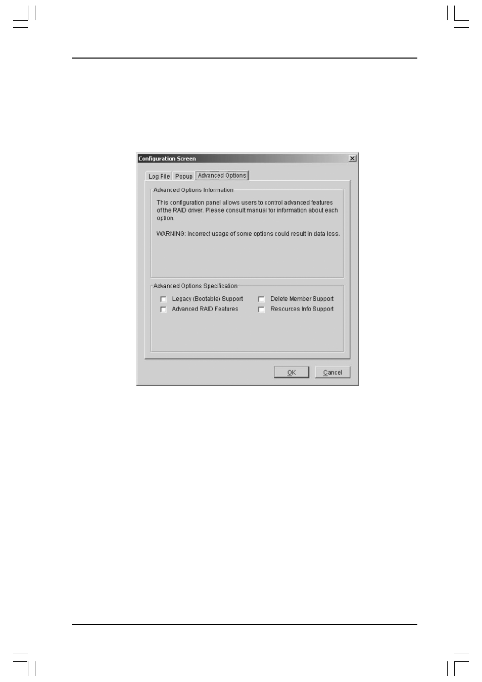 Raid user’s guide, 35 advanced options | Foxconn 925XE7AA-8EKRS2-RAID User Manual | Page 37 / 45