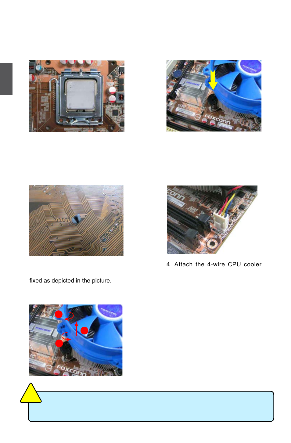 Install the cpu cooler | Foxconn G31MG Series User Manual | Page 17 / 85