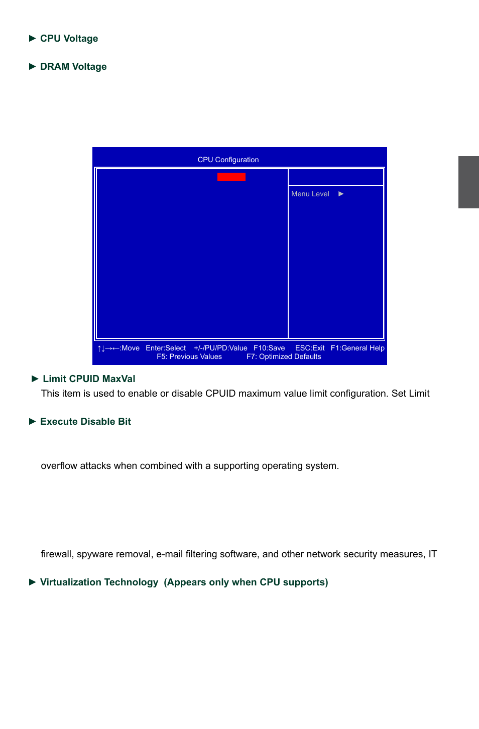 Cpu configuration | Foxconn G31MG Series User Manual | Page 34 / 85