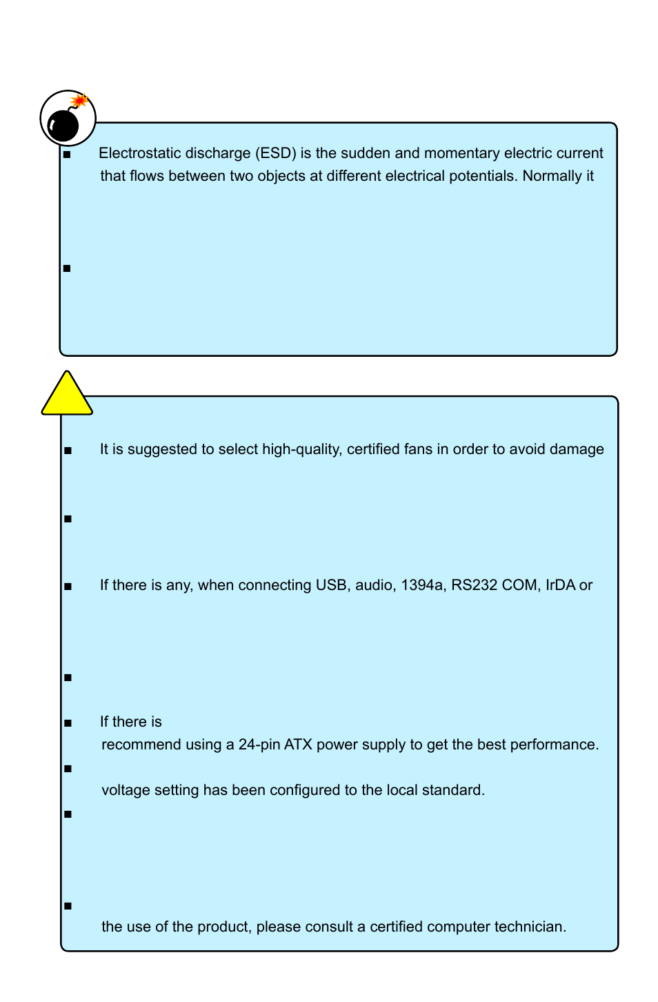 Installation precautions | Foxconn G31MG Series User Manual | Page 5 / 85