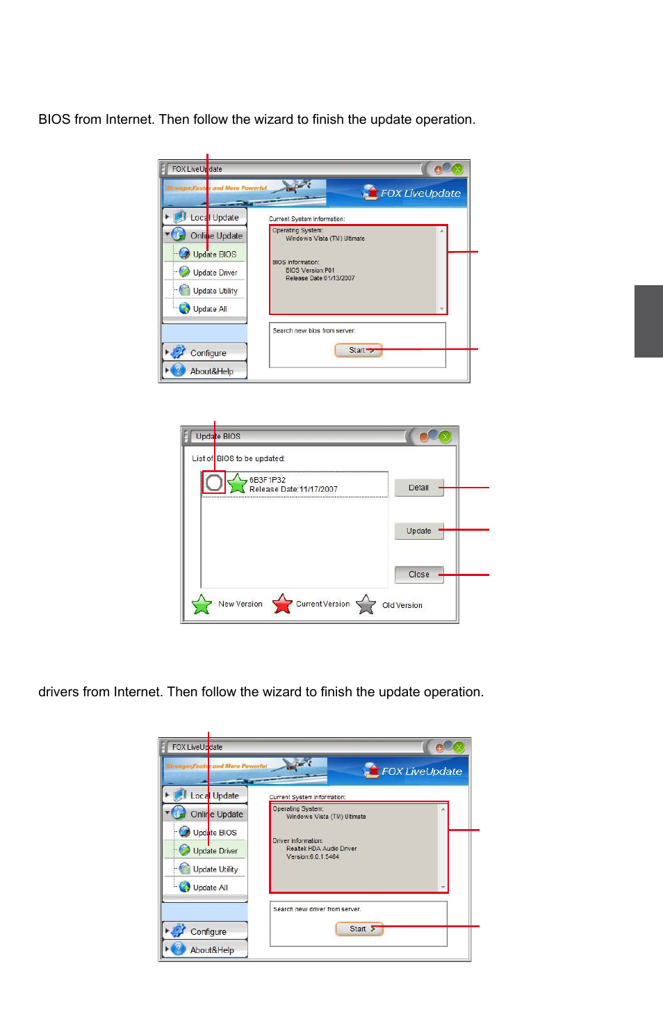 Online update | Foxconn G31MG Series User Manual | Page 70 / 85
