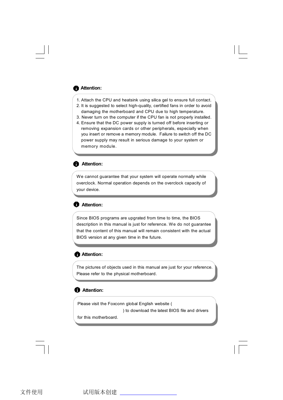 Foxconn G31MX Series User Manual | Page 5 / 47