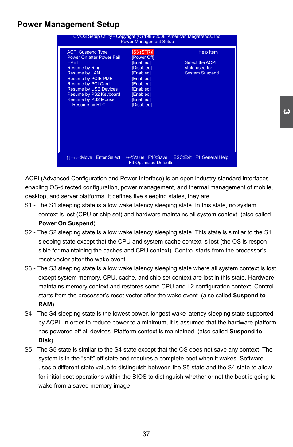 Power management setup | Foxconn G41AP User Manual | Page 44 / 73