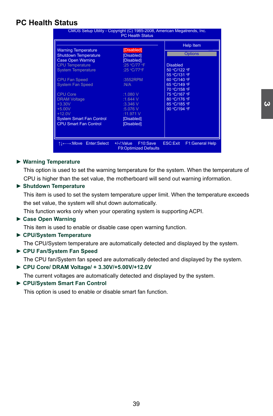 Pc health status | Foxconn G41AP User Manual | Page 46 / 73