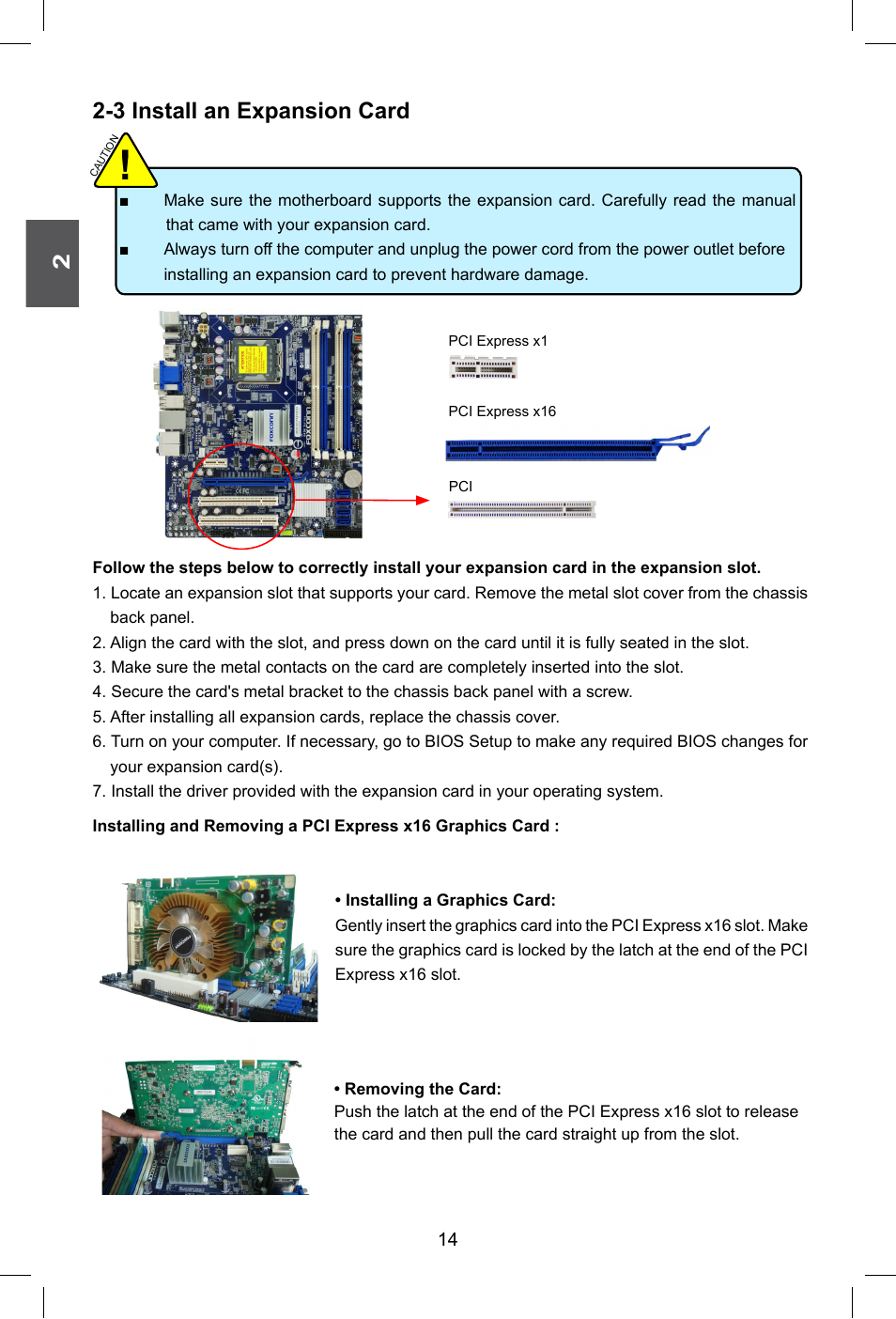 3 install an expansion card | Foxconn G41M Series User Manual | Page 21 / 75